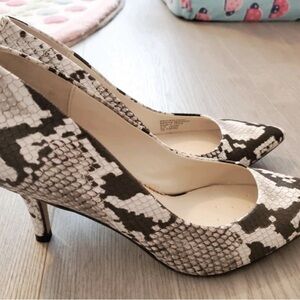 Alfani Snake Print Women's Heels - Black and White